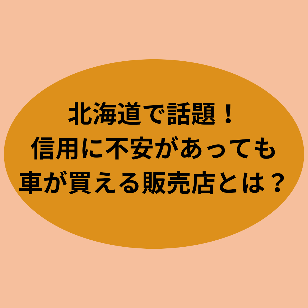 北海道で話題！信用に不安があっても車が買える販売店とは？